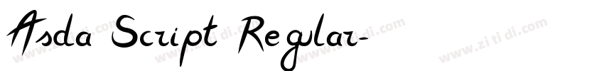 Asda Script Regular字体转换